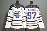 Women Oilers 97 Connor McDavid White Adidas Jersey,baseball caps,new era cap wholesale,wholesale hats